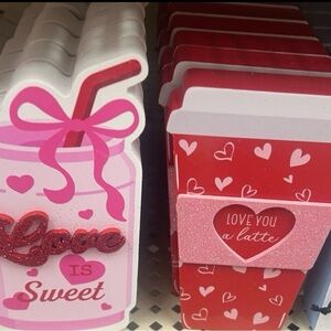 Hobby Lobby Pink and Red Coffee Bar decor